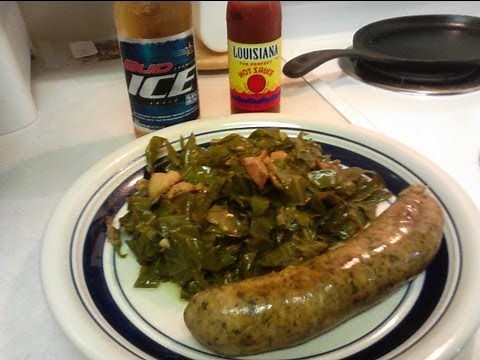 Slow Cooker Collard Greens w/ Bacon (See Info)