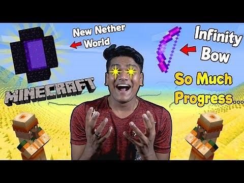 This Episode is full of EPIC STUFF.....(Infinity Bow, Mineshaft, Nether Portal) Minecraft Part 14