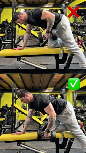 Sur le rowing bûcheron, l’erreur la plus fréquente c’est de tirer uniquement avec le bras. Le but ici c’est de tirer avec le dos, donc place ton épaule en arrière, sors la poitrine et garde l’épaule basse. Ensuite, tire ton coude vers ta hanche en gardant l’haltère proche du corps pour vraiment recruter le grand dorsal, pas juste le biceps. #musculation #exercice