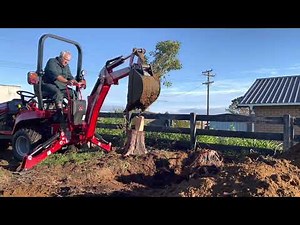 Massey Ferguson GC1725M removing tree stump’s