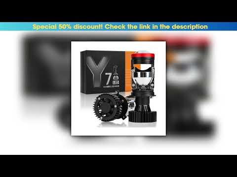 Best Seller 2pcs 100W Y7D H4 Super Bright LED Headlight Car H4 Mini Projector Lens Bulb 6000k 30000