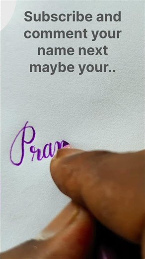 How to Draw Name PRANAYA in Calligraphy Style with Color Pencils Step by Step #handwriting