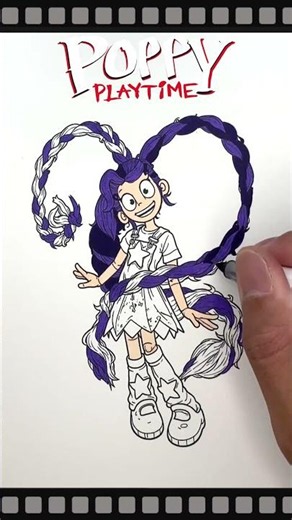 Coloring Lily Lovebraids｜ Poppy Playtime #ぬりえ #drawing