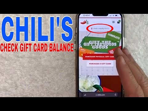 ✅ How To Check Chilis Gift Card Balance 🔴