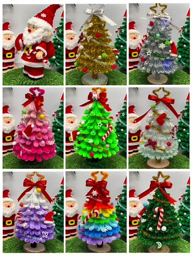 Let’s diy Christmas tree with fuzzy wire!#diy #handmade #fuzzywire #christmastree