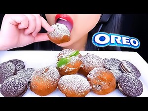 ASMR FRIED OREOS *Crunchy and Soft Eating Sounds 먹방 이팅사운드 (MUKBANG) ASMR Phan