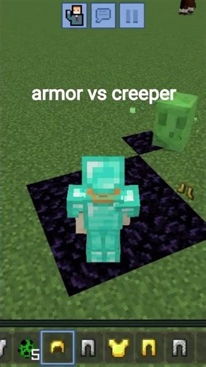 armor vs creeper in minecraft