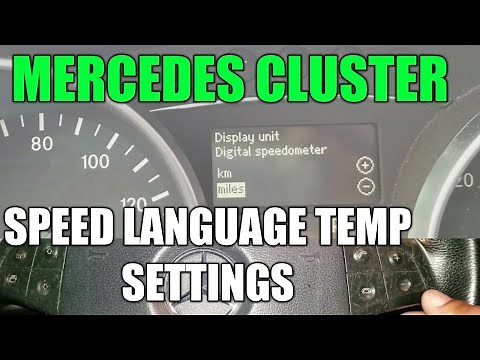 Change your Mercedes Language, MPH, KPH Settings From The Cluster