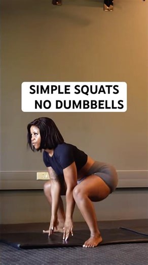 Simple Squats (No Dumbbells Needed!) 🔥