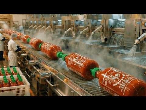 Processing 50,000 Tons of Chilies! Inside the Mega Sriracha Factory | 4K resolution
