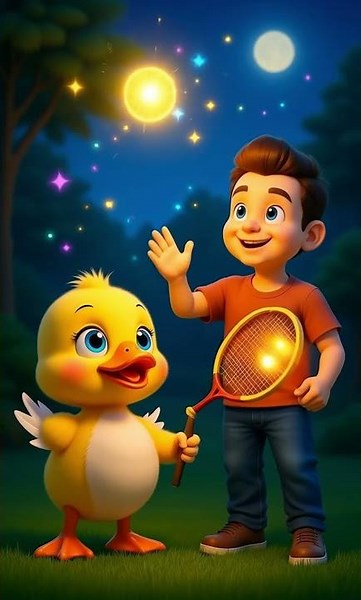 Cute Little Duck and Magical Badminton Match !