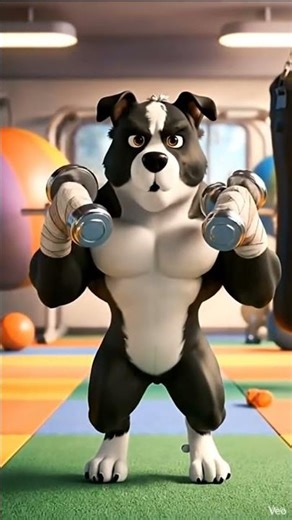 Strong Dog Lifting Weights 💪🐶 #dog #shorts