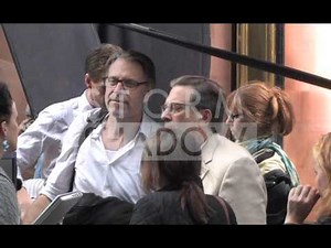 Jayma Mays and Neil Patrick Harris shooting "The Smurfs" movie in Paris