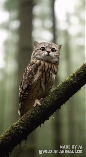 A Cat-Owl Hybrid Caught on Camera?! 🦉 | Wild AI Animal Log