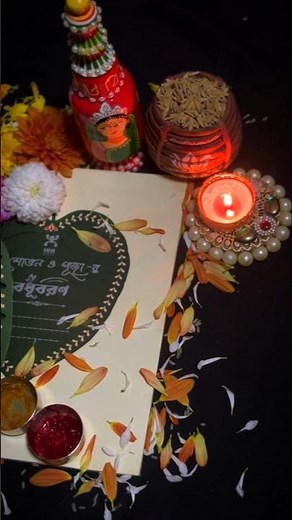 Glimpse of my reception invitation card. wedding card cinematic video #wedding #invitation