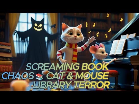 SCREAMING BOOK CHAOS 📚 Cat & Mouse Library Terror