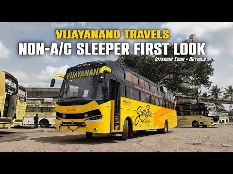 Vijayanand Travels New Non AC Sleeper Bus | Full Walkaround, Interior Tour & Features