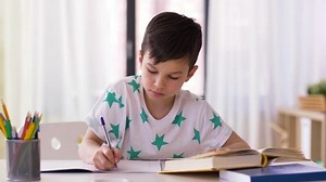 Education Childhood People Concept Boy Writing Stock Footage Video (100% Royalty-free) 1010703935 | Shutterstock