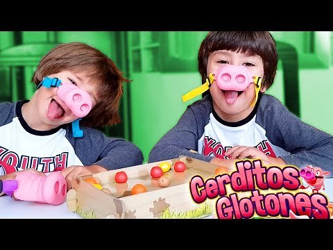 Dani y Evan convertidos en CERDITOS GLOTONES 🐽😱juegos en familia para niños