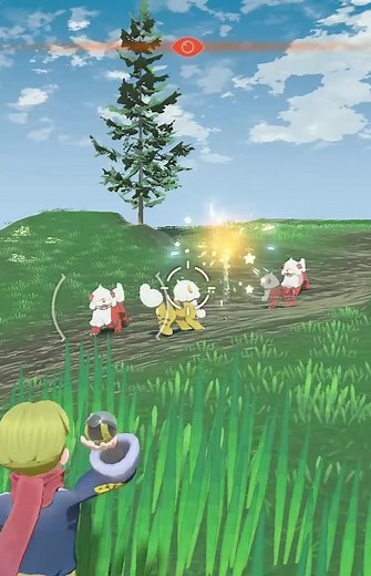 Shiny Hisuian Growlithe in Pokémon Legends Arceus