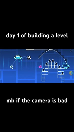 day 1 of building a level #geometrydash #gd #geometrydashshowcase