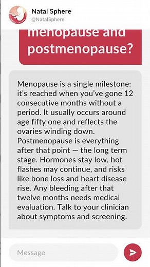 What's the difference between menopause and postmenopause?