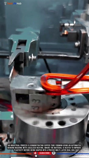 Automatic Copper Tube Bending Machine for High Efficiency Heat Exchanger Coil Forming #tech