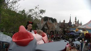 Dumbo the Flying Elephant - DisneyLAND Old school classic ride that opened 1 month after opening day 1955. The Dumbo ride of today is not the original from opening day, it was reimagined in the 1990’s..we must say it is much more grand and befitting this historic movie. Be prepared to wait NO Fastpasses available. Ride morning early or late in the night for shorter wait times. Recently undergone a refurbishment and shaded area added that was much needed. Tips: * Little ones have to sit on the in