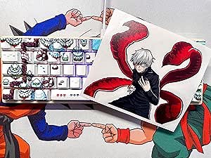 Tokyo Ghoul Kaneki Ken Car Stickers, 6" x 5" Vinyl Cartoon Car Decal, Waterproof, Anime Sticker for Bumper, Laptop, Skateboard, etc.
