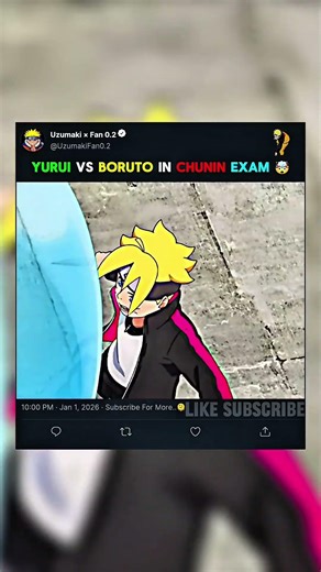 BORUTO VS YURUI IN CHUNIN EXAM 🤯