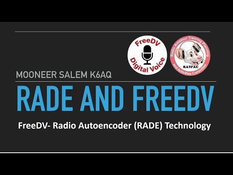 FreeDV- Radio Autoencoder (RADE) Technology ~ 01/14/2026