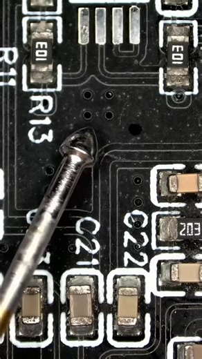 Elecgadget CO., LTD on Instagram: "Tin iPhone pads fast & precise! Heat soldering station to 360℃, apply flux, touch pads briefly with soldered tip—solder spreads evenly in seconds. Clean excess with solder wick, finish with PCB cleaner. Perfect for iPhone repairs, 2 mins a pad! #iphonelcd #iphonelcdrepair #repairiphone #samsungrepair #microsoldadura #mobilerepair"