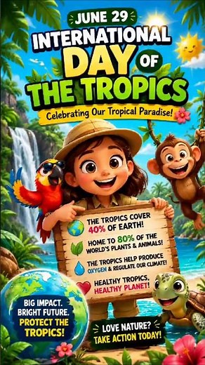 International Day of the Tropics 🌴 | Discover Earth’s Most Colorful Regions 🌎 #Shorts
