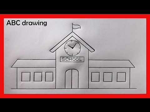 school drawing | easy and beautiful school drawing | pencil drawing