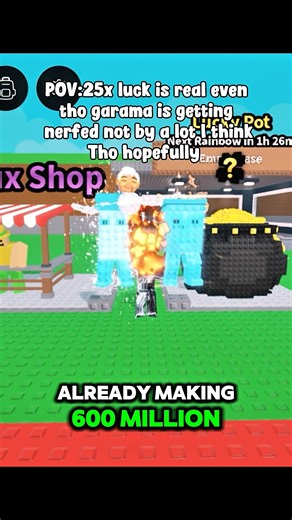 W AA W 25x luck crazy rare garama✌️🥹#shorts #viral #roblox #stealabrainrot