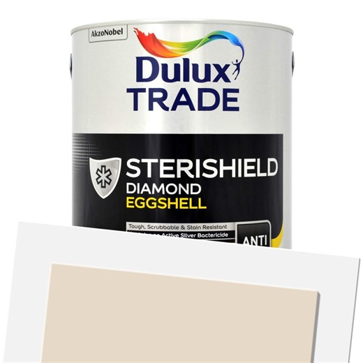 Dulux Trade Sterishield Diamond Eggshell Bone White 5L