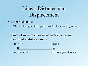 Linear Distance and Displacement - SlideServe