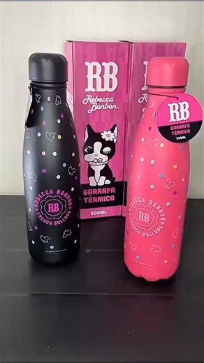 Fa on Instagram: "Dê uma olhada em Garrafa Térmica Rebecca Bonbon Squeeze Aço Inox Inoxidavel Com Tampa Estampada Escola Academia RB1007 . Comente quero que envio o link no direct ✨"
