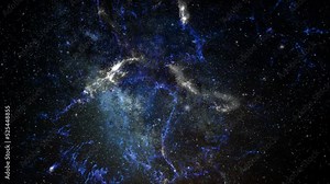 4k mysterious nebula moving in the universe