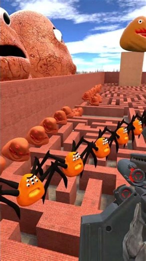 🍐🔫👨‍👩‍👧‍👦📏 POU VS LASER GUN IN GMOD ALL SIZES FAMILY