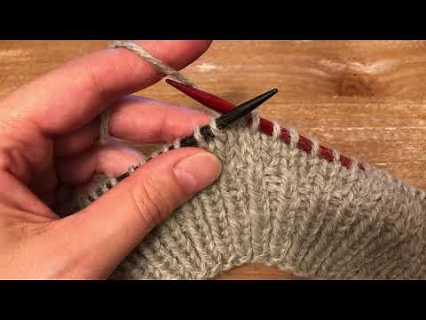 Inv-L invisible left-leaning lifted increase - knitting tutorial.