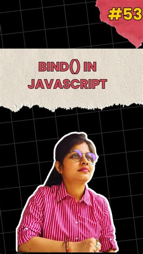 The Script Style on Instagram: "bind() locks this permanently to a function No matter how or where the function is called If call() = use now and apply() = use now with array args then bind() = use later, but with fixed this Save this if this confuses you Comment the next JavaScript topic you want to learn #JavaScript #LearnJavaScript #WebDevelopment #FrontendDeveloper #CodingReels"