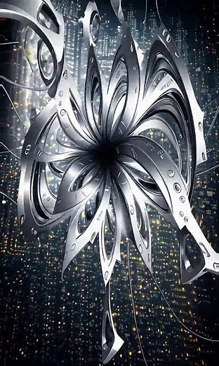 Free Stock Videos - AI animation - abstract hi-tech silver technology background
