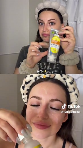 Rutina de día y noche con Sérum Limpiador Garnier Vitamina C