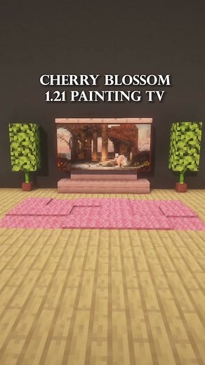 Cherry Blossom Minecraft Furniture and Tiered Shelf Tutorial