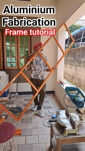 Aluminium Fabrication Frame Tutorial #youtubeshorts #woodworking #works #aluminium