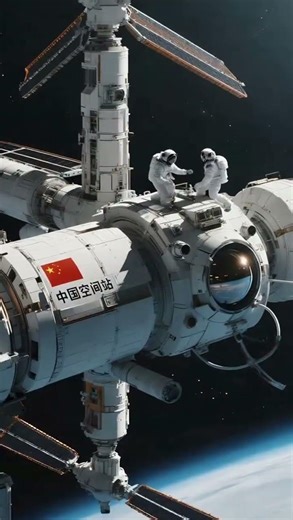空间站出舱服重达120斤航天员飘着干活靠这些设计你能答对3个算我输#中国空间站 #航天员出舱 #中国航天 #科普知识 #科技强国