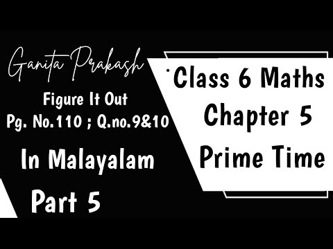 Q.no.9&10 figure It Out Pg.No.110 Cbse Class 6 Maths Chapter 5 In Malayalam/ Ganita Prakash/ NCERT 