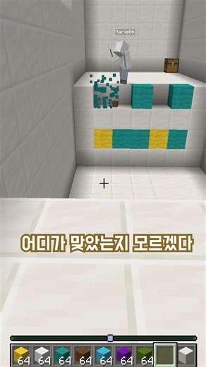 마인크래프트 색깔맞추기 #minecraftshorts #minecraft #녹야비 #마인크래프트