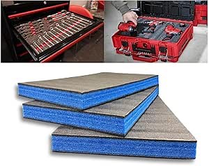 Metalmark Modern Customizable Tool Box Organizer Foam | 3 PCS | 12"x20"x2.25" | Tool Drawer Organizer | Shadow Foam - Amazon.com